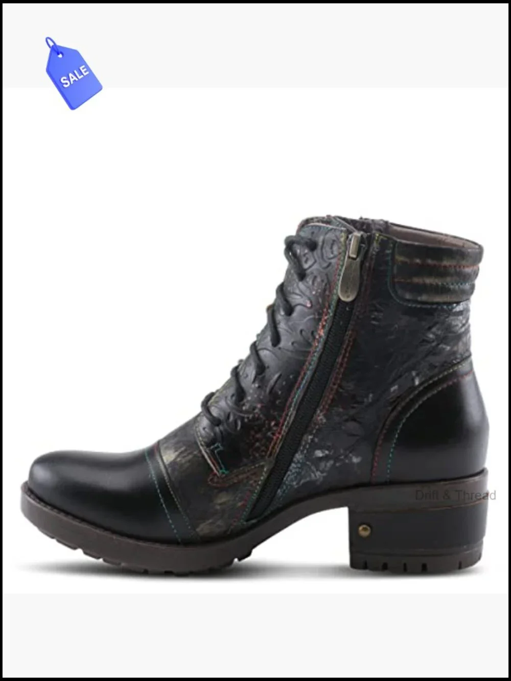 L'Artiste Sunsetride Women's Leather Mid-Calf Bootie, Lace-Up Boots, 2
